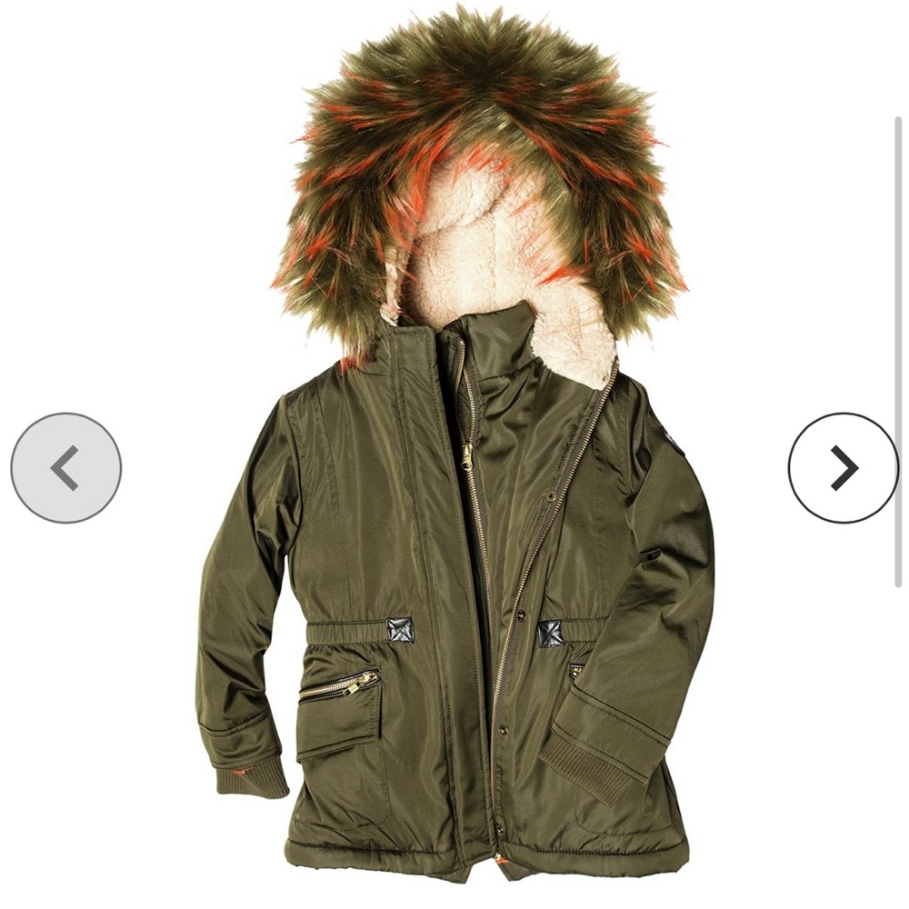 Appaman girls middie puffer coat, size 6.